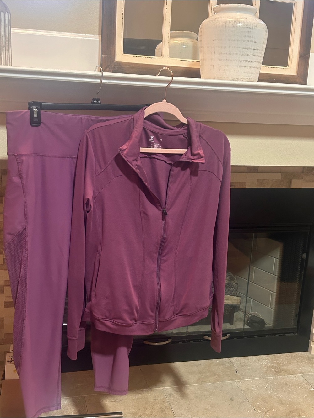 Xersion Plum Full-Zip Jacket and Matching Joggers